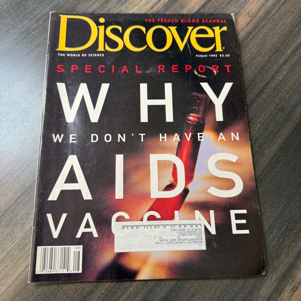 Discover Magazine August 1993 Special Report Why We Dont‎ Have An Aids Vaccine